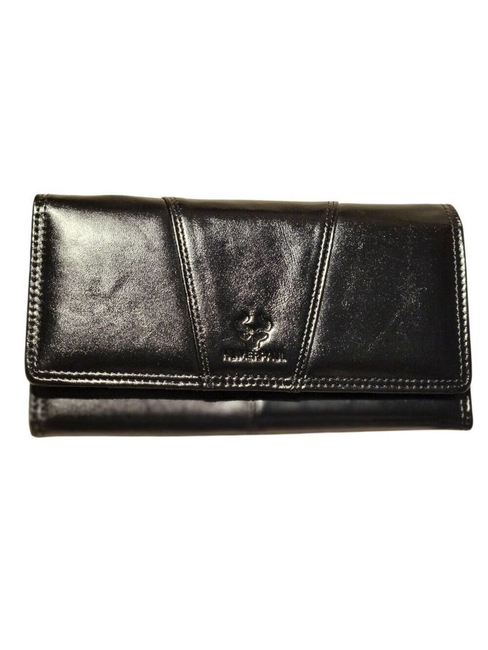HUMERPAUL Black Leather Wallet One Size